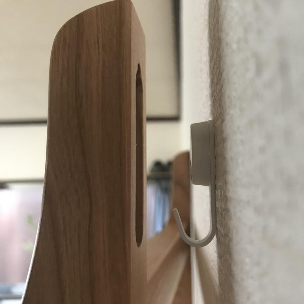 【ウォールシェルフ・ラダー：壁に取り付ける(引っ掛ける)家具 可動棚】棚 可動棚 シェルフ ウォールシェルフ ラック ウォールラック チェリー 壁掛け 壁掛け収納 石膏ボード 賃貸 どこでも nove