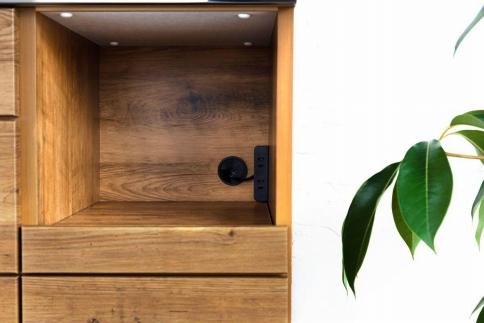 ブルックリンスタイルのステンレス天板キッチンカウンター 85cm幅