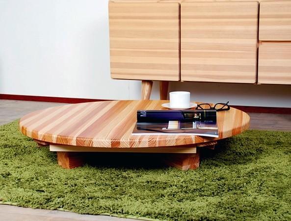 【大分県天領日田杉からうまれた】YENテーブル 90丸 国産杉