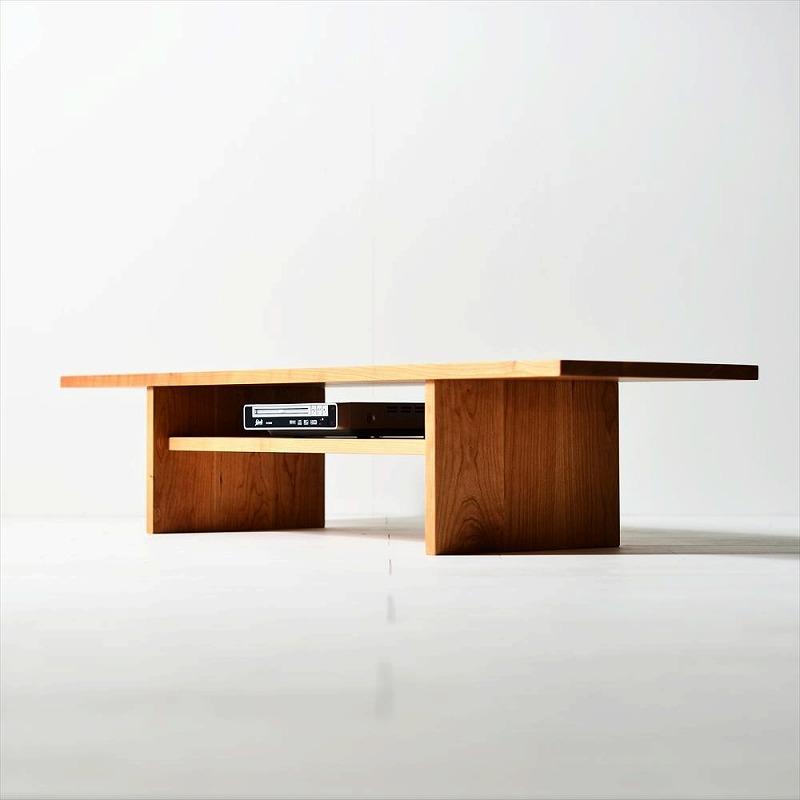 シンプルでおしゃれなテレビボード　konojiＴＶボード120／チェリー　テレビ台　無垢材　天然木　ロータイプ　完成品　ローボード　ローテーブル　センターテーブル　パソコンデスク　本棚