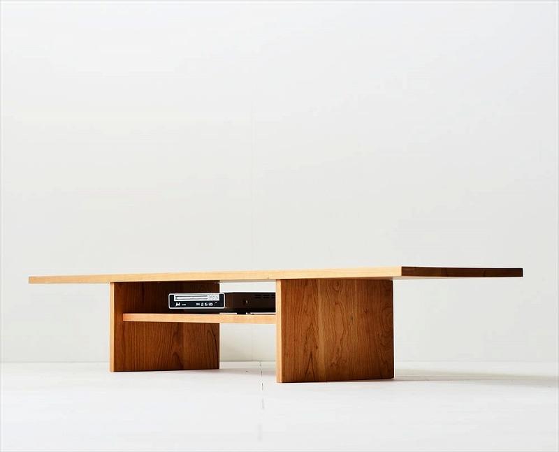 シンプルでおしゃれなテレビボード　konojiＴＶボード150／チェリー　テレビ台　無垢材　天然木　ロータイプ　完成品　ローボード　ローテーブル　センターテーブル　パソコンデスク　本棚