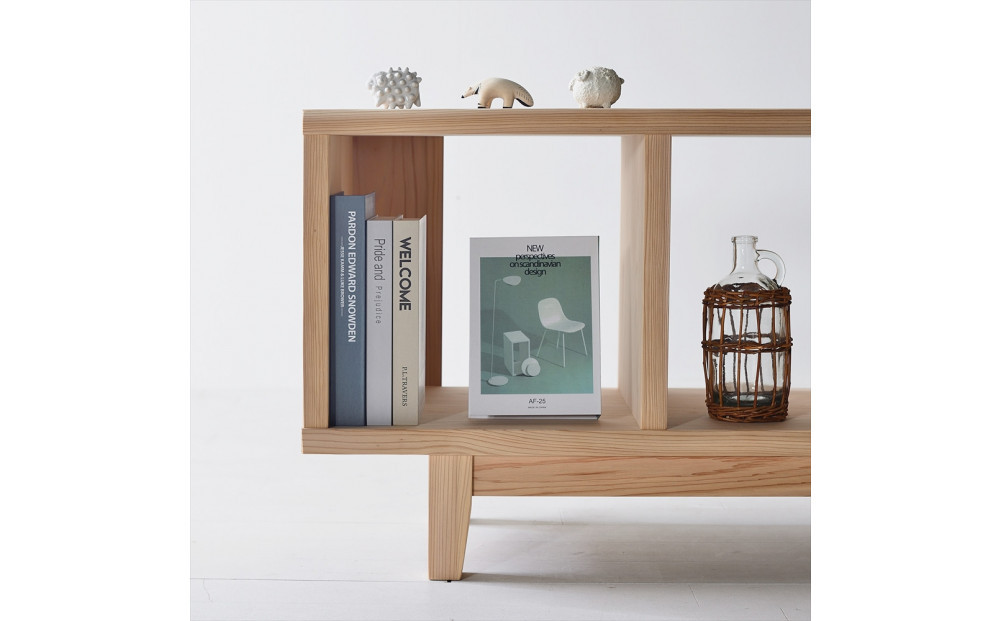 【木の香かおる国産杉の収納棚】木の香ローボード 120 無塗装 九州産杉 大川家具