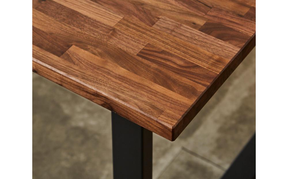 【大川家具】無垢材 ダイニングテーブル 食卓テーブル 4人掛け 幅1800mm 奥行800mm ウォールナット 天然木 国産 日本製 鉄脚 開梱設置便 高級感 インダストリアル【設置付き】