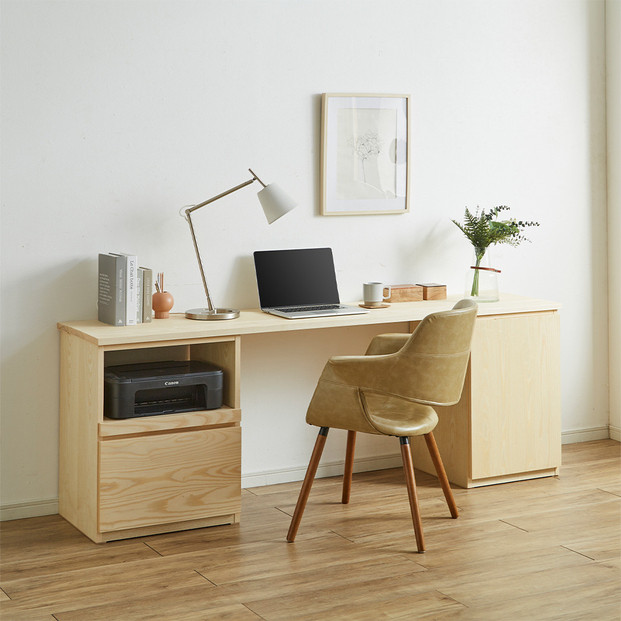 【大川家具】無垢材 システムデスク 幅1600mm テーブル パソコンデスク 子供机 勉強机 学習机 書斎デスク HO-TMR ホワイトアッシュ 天然木 モダン 国産 無垢材 高級感【設置付き】