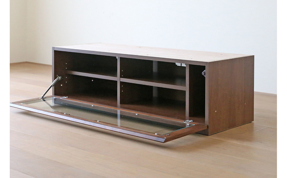 【開梱設置】高野木工 ASTER SET8 アスター 180TV天板 + 120TVガラス扉 + 60TVチェスト ウォルナット【10年保証】