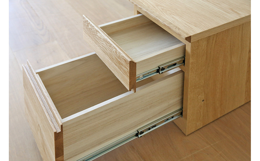 【開梱設置】高野木工 ASTER SET2 アスター 120TV天板 + 30TVチェスト + 60TVガラス扉 + 30TVチェスト オーク【10年保証】