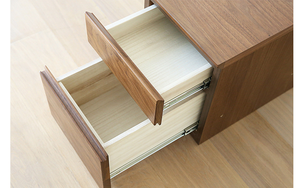 【開梱設置】高野木工 ASTER SET1 アスター  90TV天板 + 30TVチェスト + 60TVガラス扉 ウォルナット【10年保証】