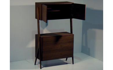 【BoraCabinet ウォールナット】 ウォールナット オイルフィニッシュ 北欧テイスト・おしゃれなキャビネット飾り棚・キッチン収納など様々な用途で活躍します