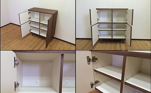 FAX・電話台にも使えるおしゃれなキャビネット  家具 棚 キャビネット ラック リビングボード サイドボード 飾り棚 食器棚 本棚 MUFactory