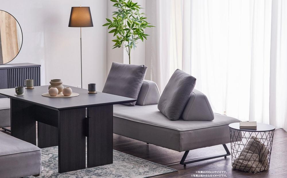 【本体取替カバー(同色)セット】 リバティ2 ソファ 180cm 3人掛け ライトグレー【モーブル】【大川家具】