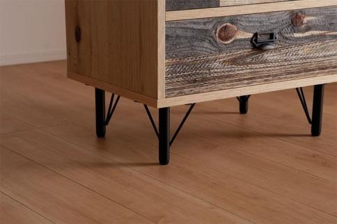 【MARBLE／マーブル 60チェスト ホワイトオーク】★古材パネルを1枚1枚手作業で張り合わせたおしゃれなデザインのチェスト商品ごとに異なる表情を持つデザインは唯一無二の1点物