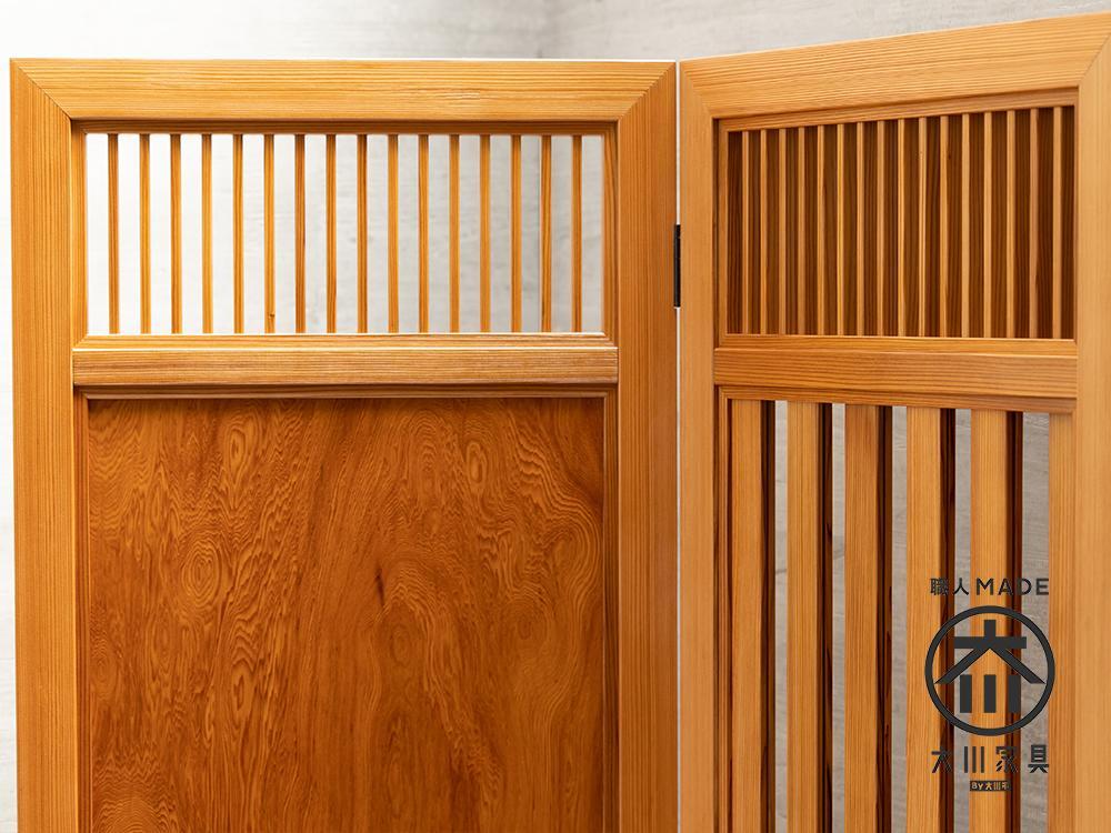 世界遺産 屋久杉使用【四枚屏風（連子戸）】