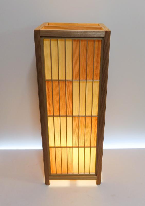 組子行灯「極」 LLサイズ  国産桧 国産杉 突板市松デザイン