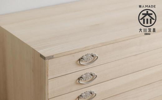 【底板も背板も総桐仕様】桐たんす(桐箱) かぐら10段