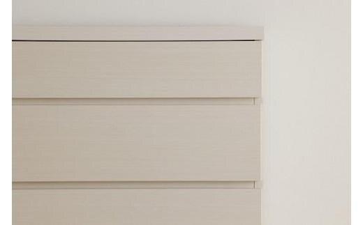 【洗面所などの限られた空間に便利】薄型チェスト 60cm幅5段 (ホワイト木目)