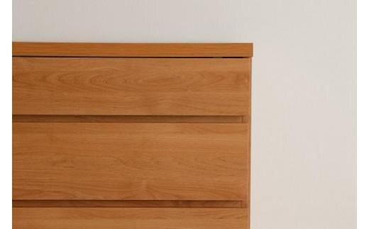【洗面所などの限られた空間に便利】薄型チェスト 60cm幅5段 (ナチュラル木目)