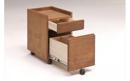 ＜空間にマッチする超シンプルデザインデスク＞／シンプル160デスク・ワゴン・上棚3点セット／ブラウン／机／大川家具