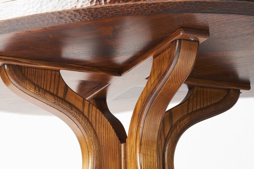 漆塗り触れ合い豆型リビング・ダイニングテーブル（小）椅子（優雅）2脚セット