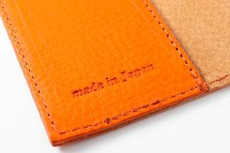 maf pinto (マフ ピント) レザーブックカバー文庫サイズ（レギュラーモデル）オレンジ シュリンク