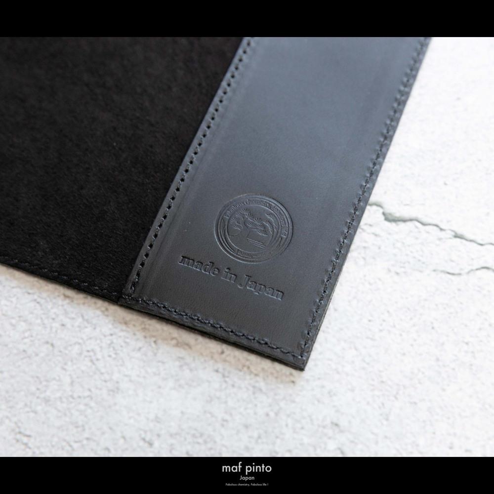 maf pinto (マフ ピント) レザーブックカバー 新書サイズ ブラック 本革 日本製