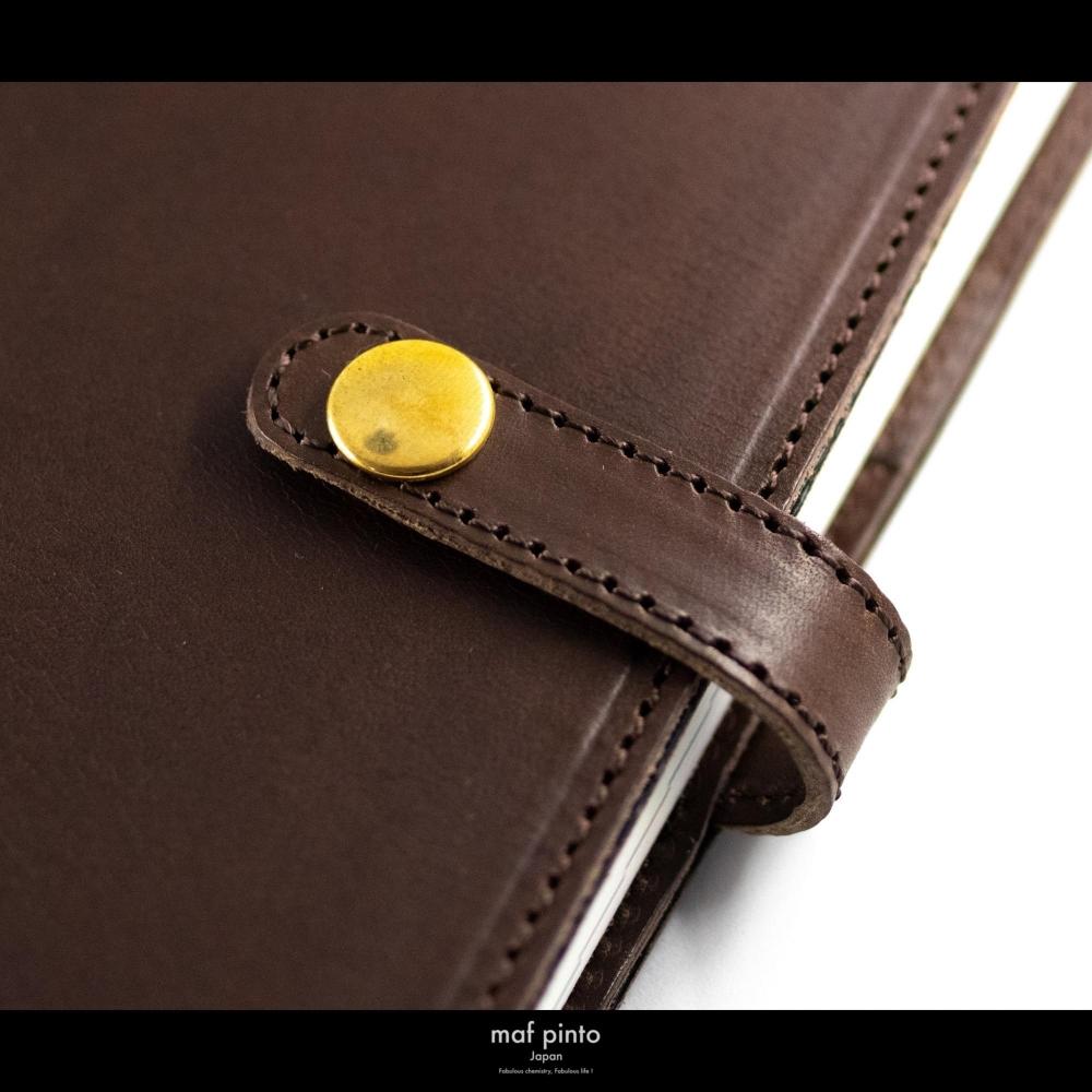 maf pinto (マフ ピント) レザー手帳カバー B6 ダークブラウン 本革 日本製