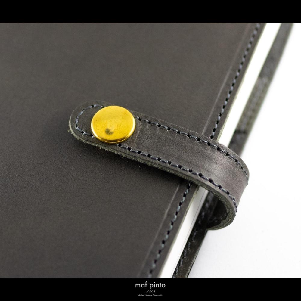 maf pinto (マフ ピント) レザー手帳カバー A5 グレー 本革 日本製