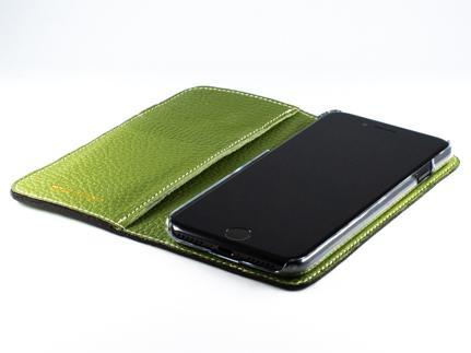 maf pinto アイフォーンケース 本革 日本製 (iPhone SE 第2世代 ／ 8 ／ 7, ) ADRIA LINE 【グリーンティー】