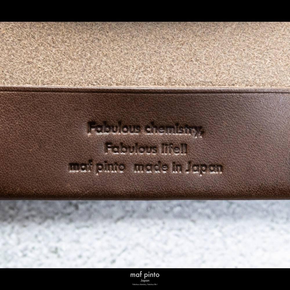 maf pinto (マフ ピント) キーリング キーホルダー 小銭入れ付き ミニ財布 ダークブラウン レザー 本革 日本製