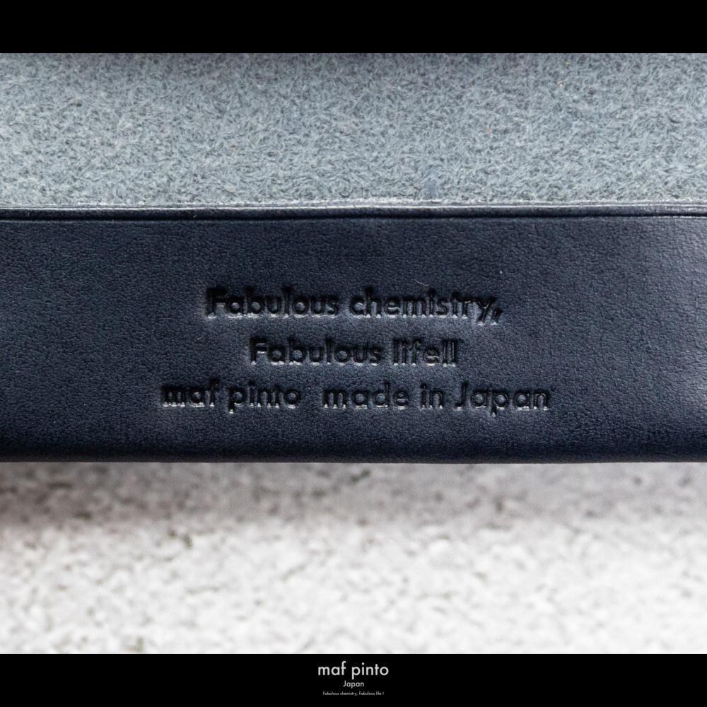 maf pinto (マフ ピント) キーリング キーホルダー 小銭入れ付き ミニ財布 ネイビー レザー 本革 日本製