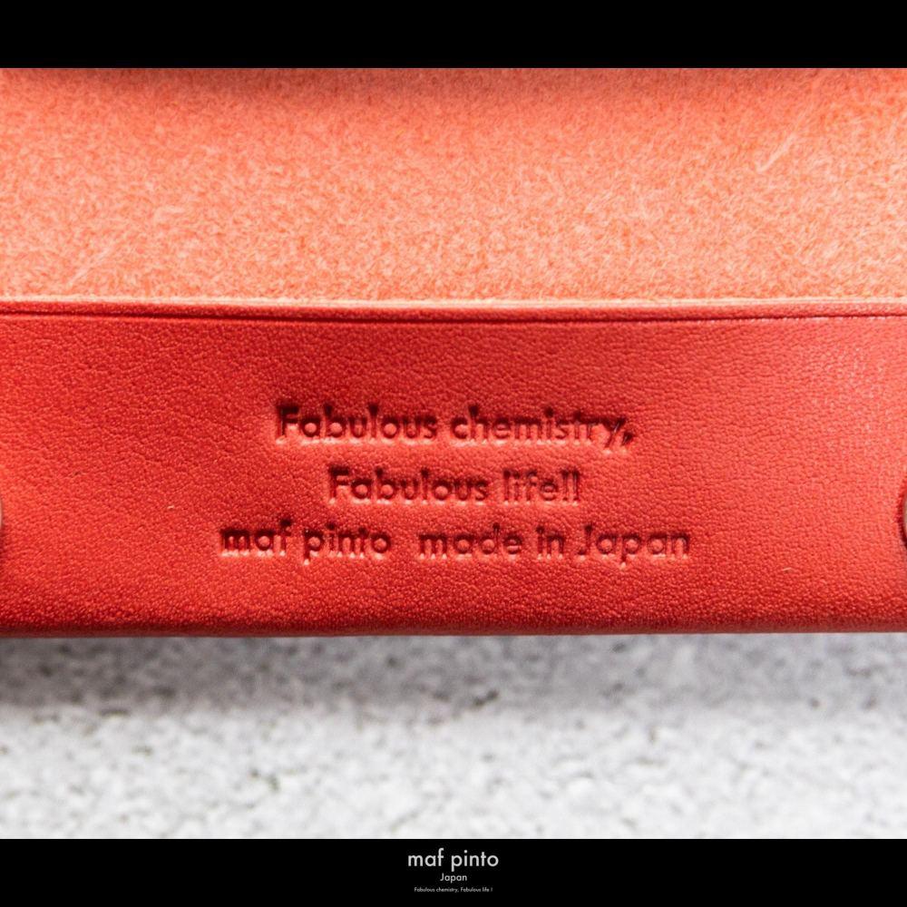 maf pinto (マフ ピント) キーリング キーホルダー 小銭入れ付き ミニ財布 レッド レザー 本革 日本製