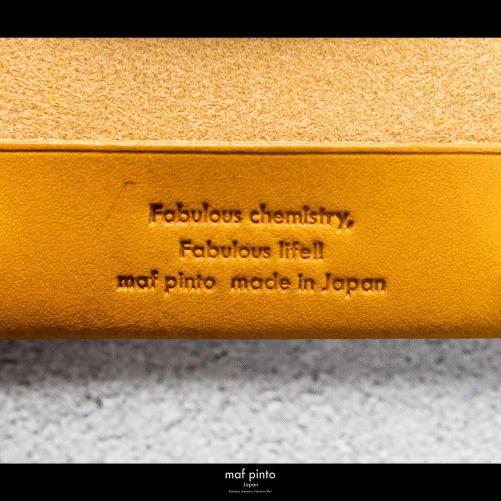 maf pinto (マフ ピント) キーリング キーホルダー 小銭入れ付き ミニ財布 イエロー レザー 本革 日本製