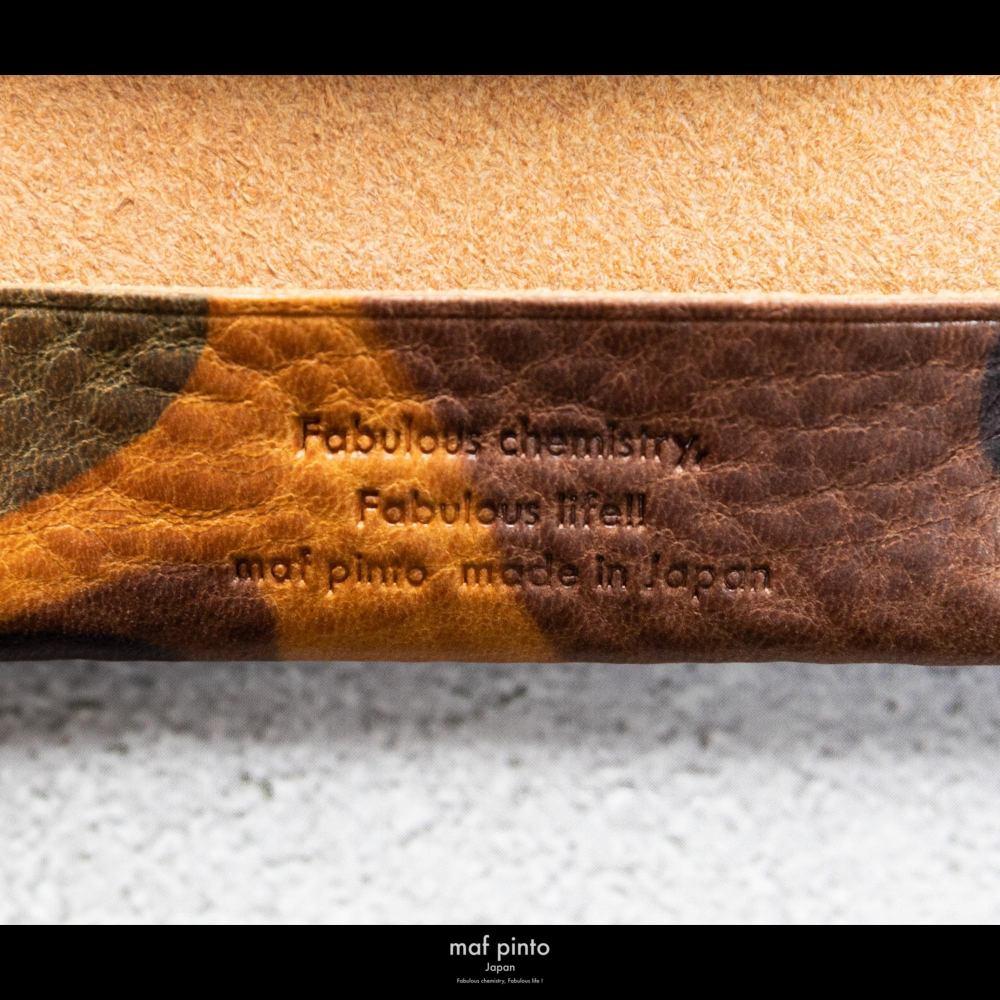 maf pinto (マフ ピント) キーリング キーホルダー 小銭入れ付き ミニ財布 カモフラージュ ライト レザー 本革 日本製