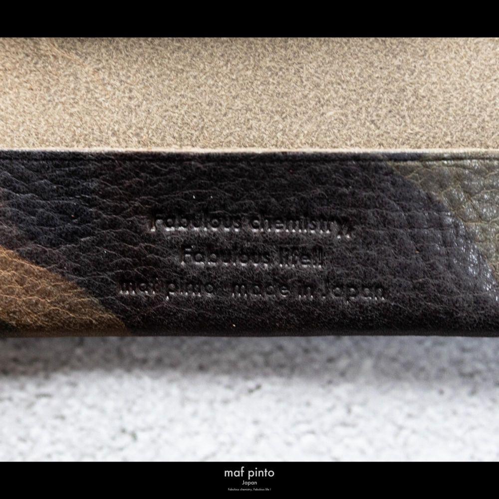 maf pinto (マフ ピント) キーリング キーホルダー 小銭入れ付き ミニ財布 カモフラージュ ダーク レザー 本革 日本製