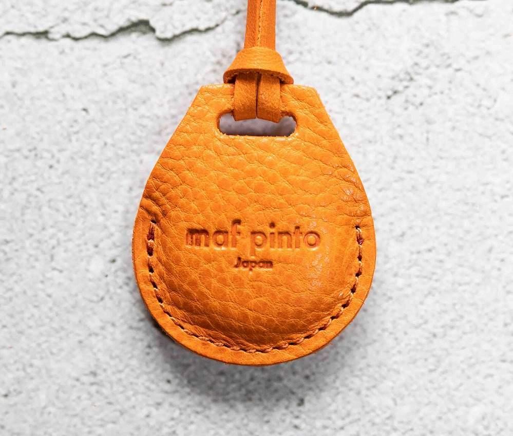 エアタグ用 ケース カバー（フルカバーモデル） レザー 本革 apple airtag 【オレンジ シュリンク】