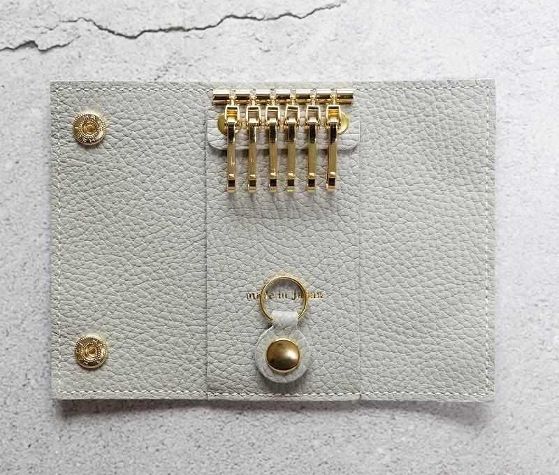 maf pinto (マフ ピント) キーケース ライトグレー ADRIA LINE レザー 本革 日本製