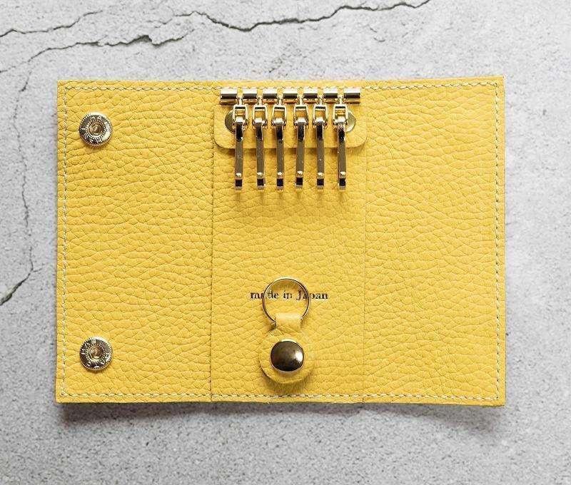 maf pinto (マフ ピント) キーケース ライトイエロー ADRIA LINE レザー 本革 日本製