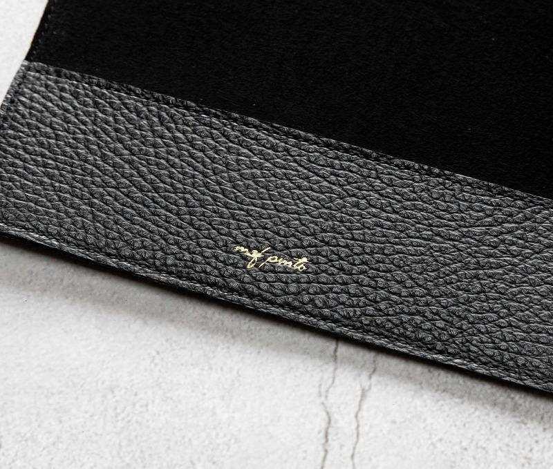 maf pinto (マフ ピント) 手帳カバー＆ブックカバー ブラック ADRIA LINE レザー 本革 日本製