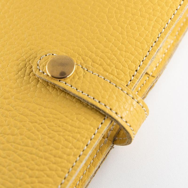 maf pinto (マフ ピント) 手帳カバー A5サイズ ライトイエロー ADRIA LINE レザー 本革 日本製