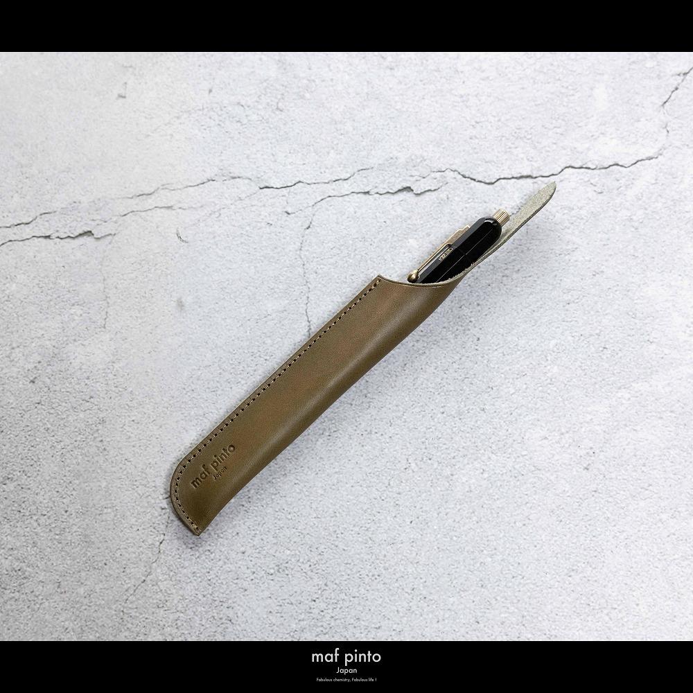 maf pinto(マフ ピント) ペンケース １本差し ペンシース 万年筆 筆箱 オリーブ レザー 本革 日本製
