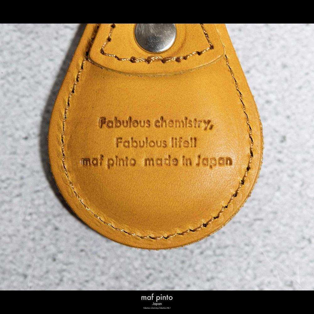 maf pinto (マフ ピント) タグ キーリング キーホルダー キーケース キーチャーム イエロー レザー 本革 日本製