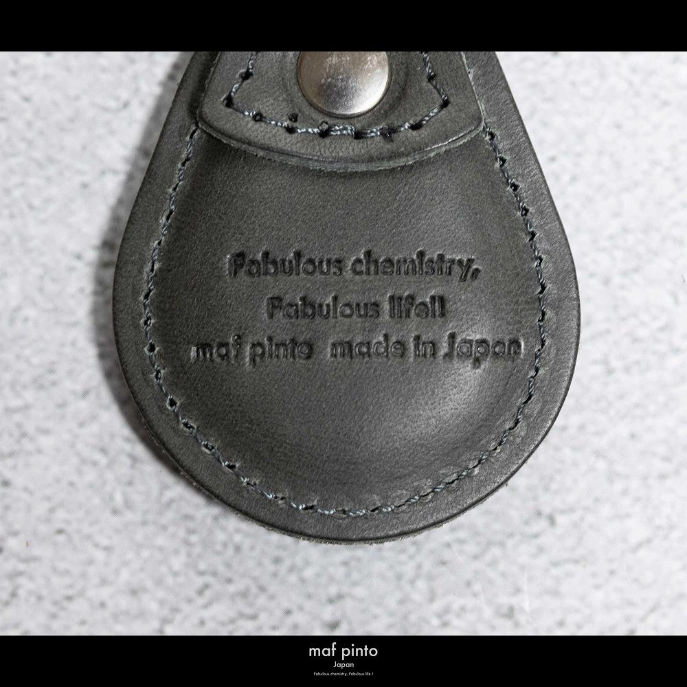 maf pinto (マフ ピント) タグ キーリング キーホルダー キーケース キーチャーム グレー レザー 本革 日本製