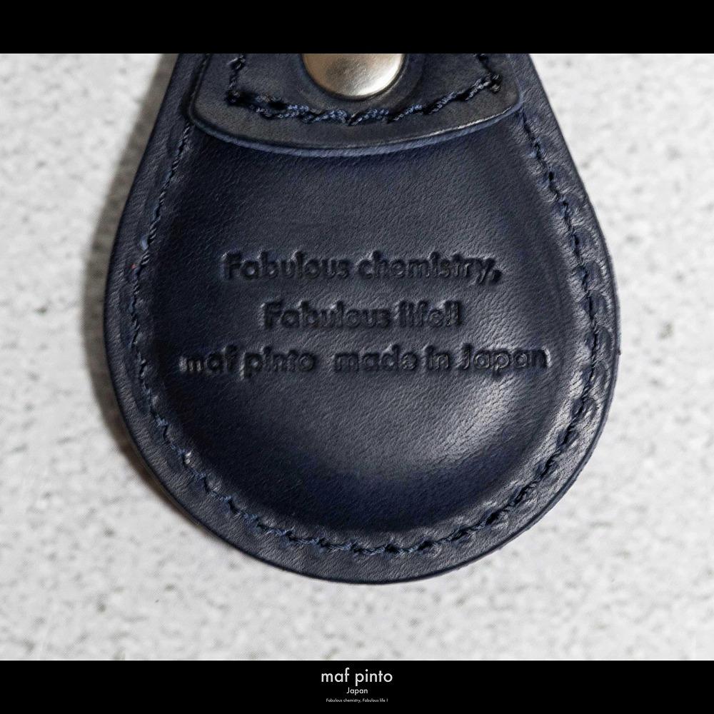 maf pinto (マフ ピント) タグ キーリング キーホルダー キーケース キーチャーム ネイビー レザー 本革 日本製