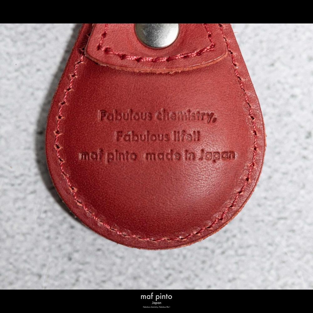maf pinto (マフ ピント) タグ キーリング キーホルダー キーケース キーチャーム レッド レザー 本革 日本製