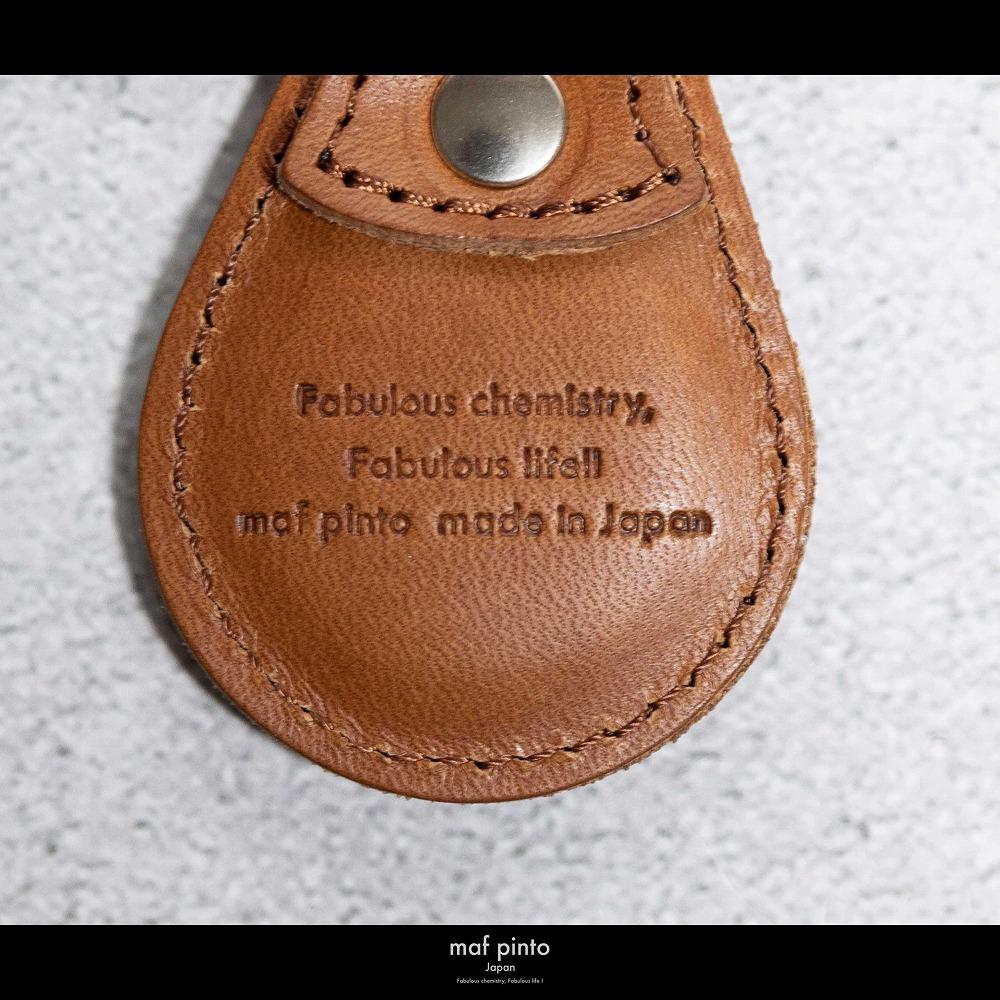 maf pinto (マフ ピント) タグ キーリング キーホルダー キーケース キーチャーム ライトブラウン(同色ステッチ) レザー 本革 日本製