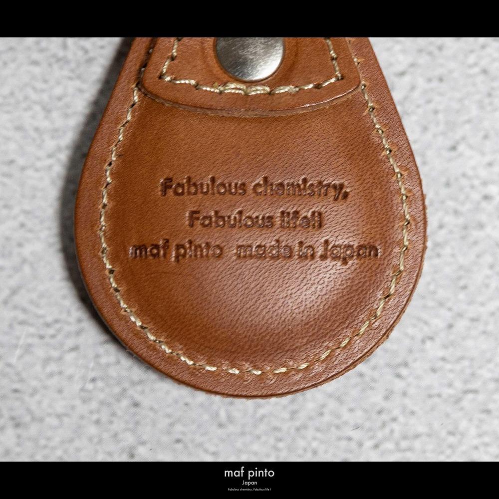 maf pinto (マフ ピント) タグ キーリング キーホルダー キーケース キーチャーム ライトブラウン(白ステッチ) レザー 本革 日本製