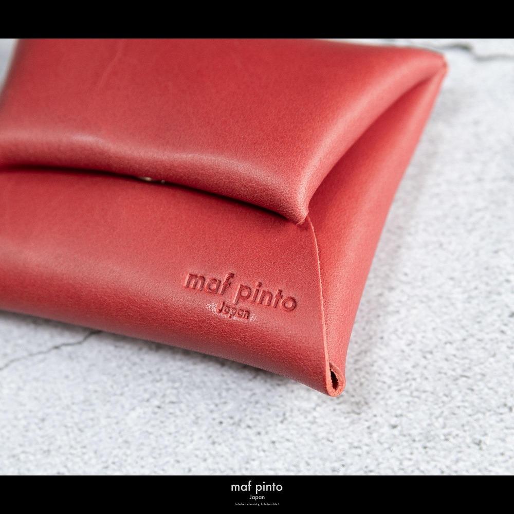 maf pinto (マフ ピント) ミニ財布 コンパクト ウォレット 小銭入れ レッド レザー 本革 日本製