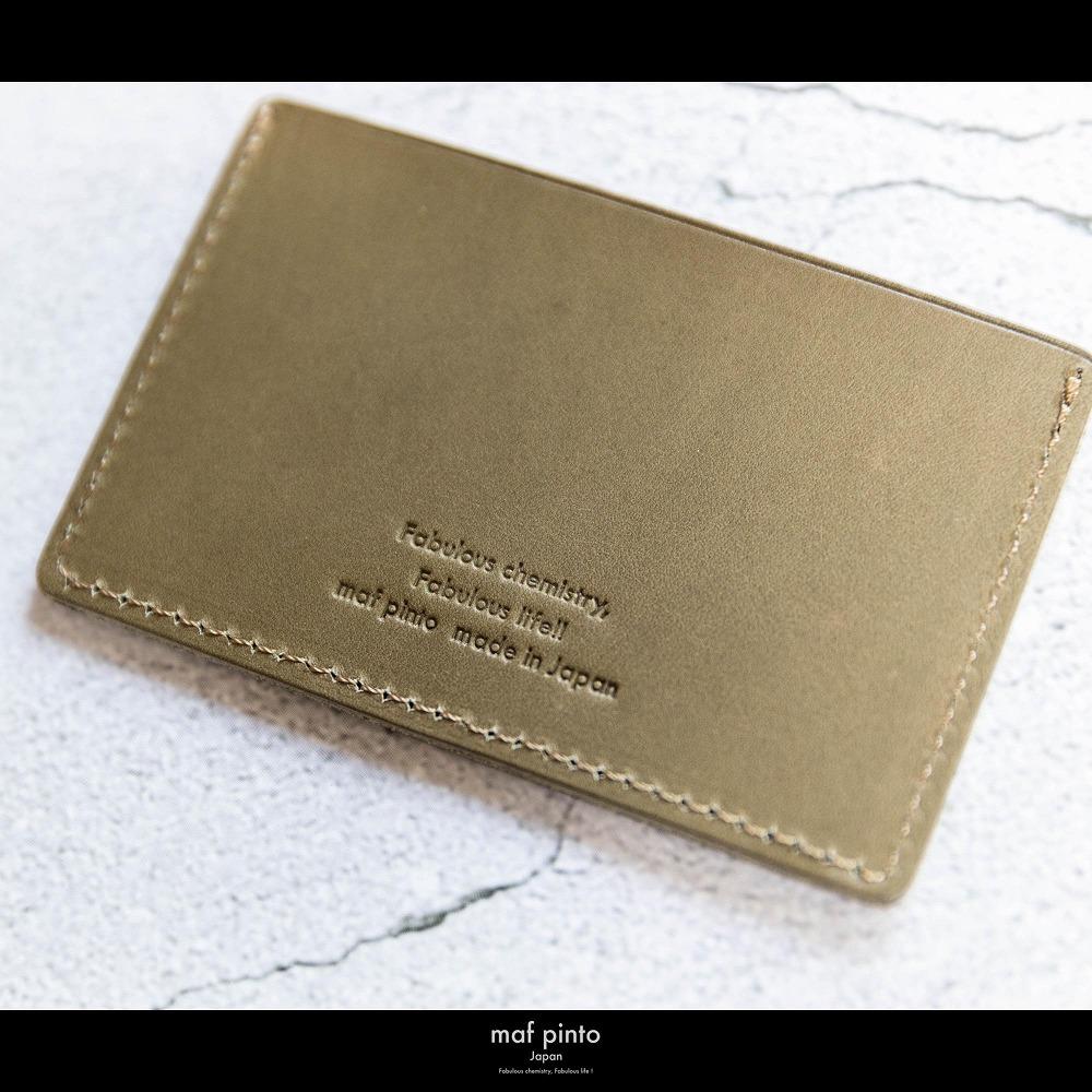 maf pinto (マフ ピント) カードケース 1枚 免許証 マイナンバーカード 薄型 スリム オリーブ レザー 本革 日本製