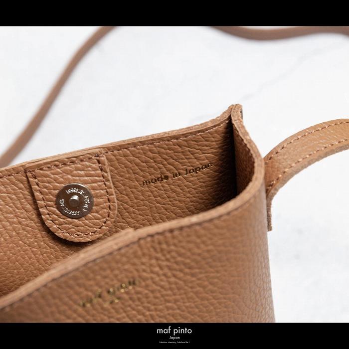 maf pinto (マフ ピント) ミニショルダー バッグ サコッシュ コンパクト キャラメル ADRIA LINE レザー 本革 メンズ レディース ユニセックス 日本製