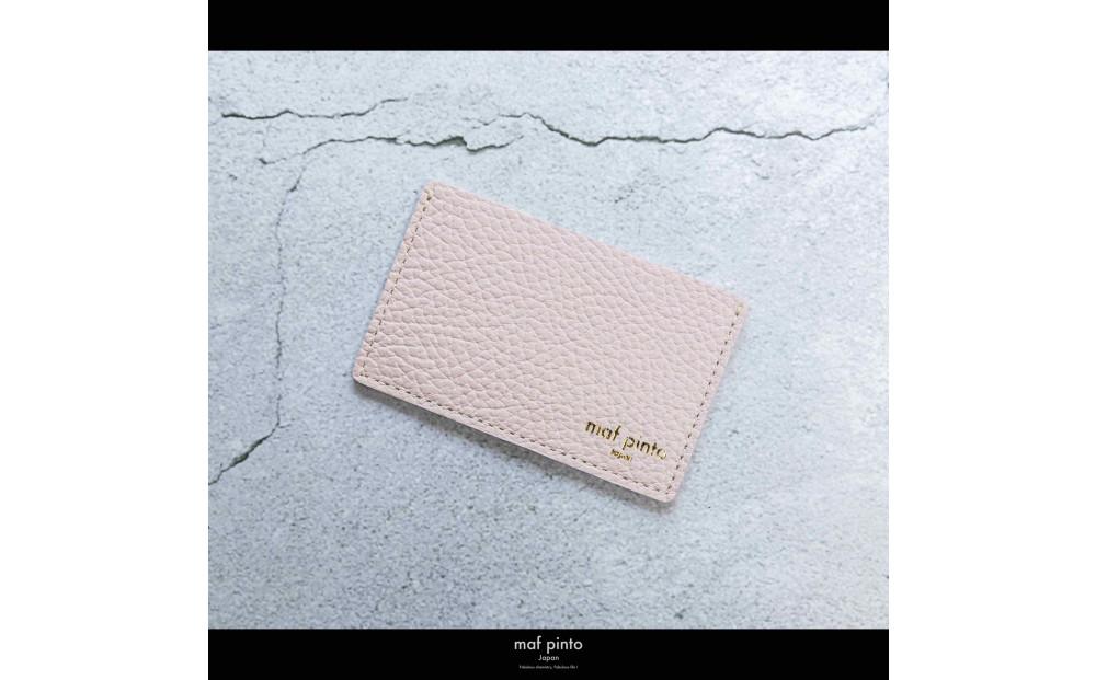 maf pinto (マフ ピント) カードケース 1枚 免許証 マイナンバーカード 薄型 スリム ライトピンク ADRIA LINE レザー 本革 日本製