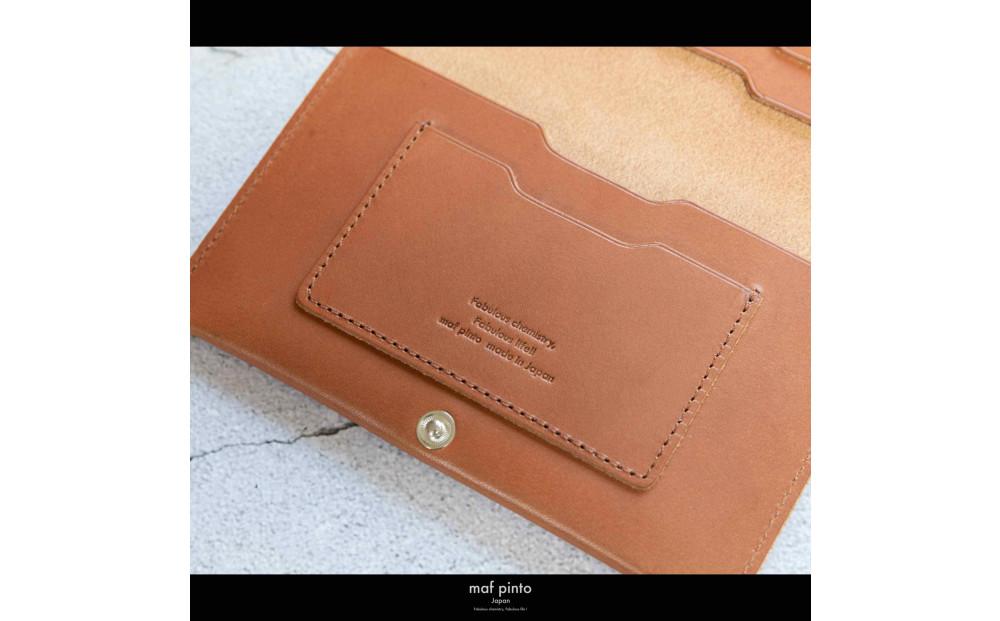 maf pinto (マフ ピント) 通帳ケース 通帳入れ カード収納 ライトブラウン(同色ステッチ) レザー 本革 日本製